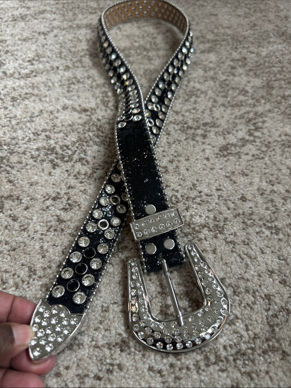 Western Rhinestone Statement Belt S/M